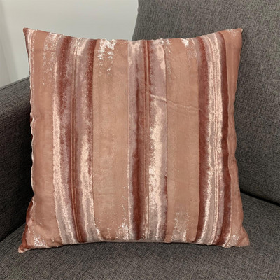 Luksuzne sjajne mekane pruge Baršunasta jastučnica za sofu Kućna ukrasna baršunasta jastučnica