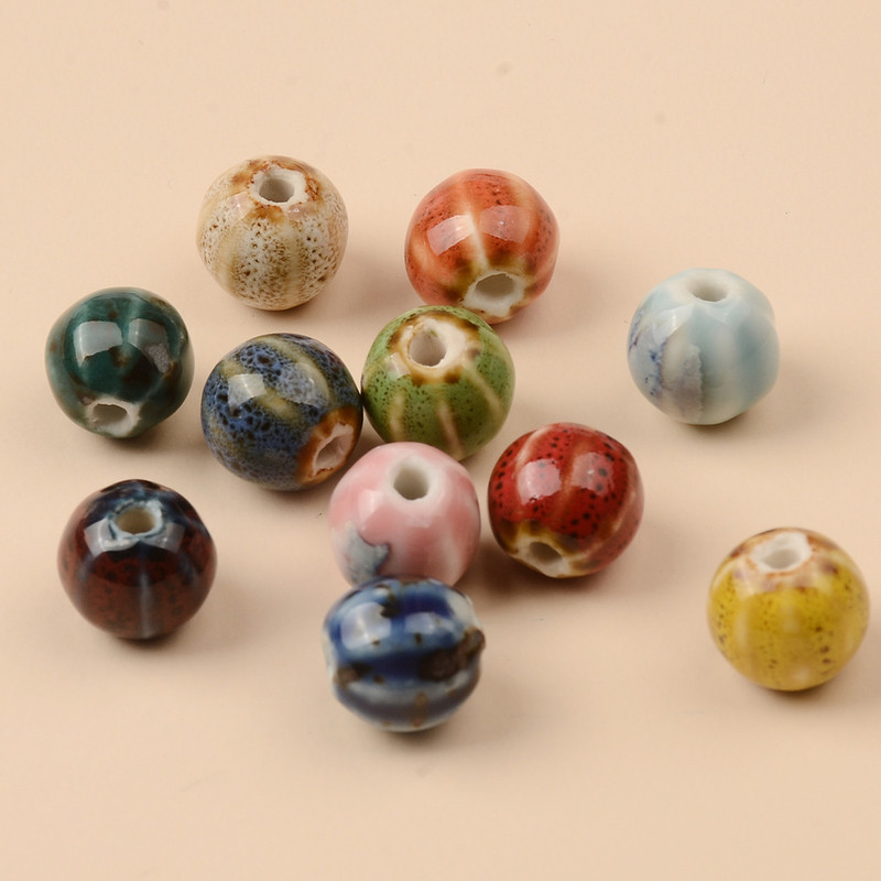 10 kom/vreći retro male bundeve porculanske keramičke perle labave razmaknice perle za izradu nakita narukvica ručno rađeni diy dodaci