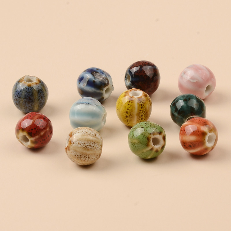 10 kom/vreći retro male bundeve porculanske keramičke perle labave razmaknice perle za izradu nakita narukvica ručno rađeni diy dodaci