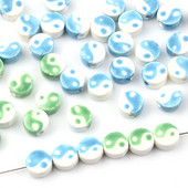 10 kom/lot 8 mm tai chi dizajn keramičke perle za za izradu nakita ogrlica narukvica porculanske razmaknice perle za izradu nakita