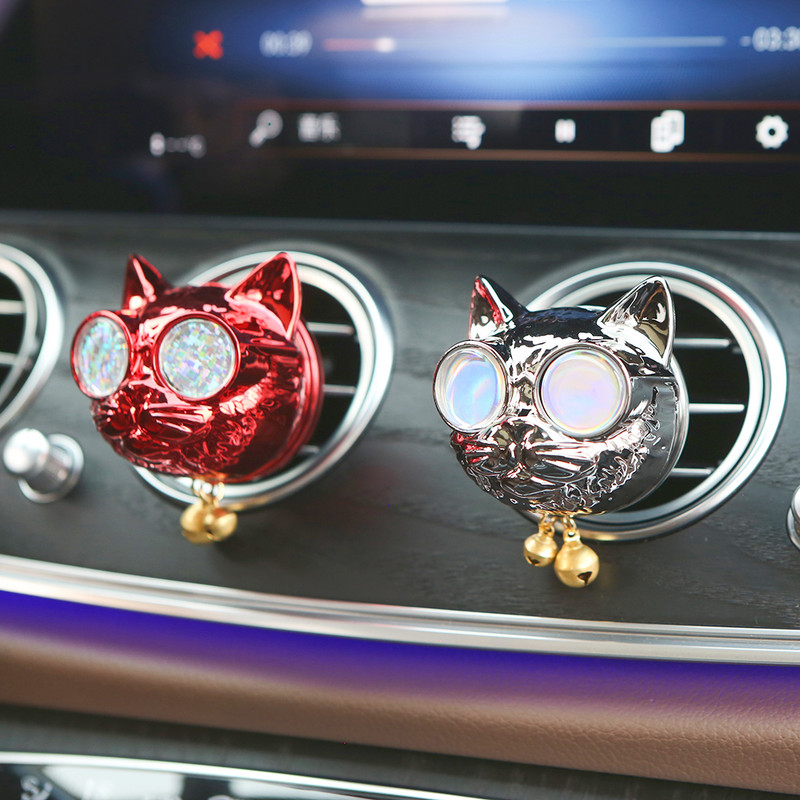 Dodaci za automobile Unutrašnjost automobila Osvježivač zraka Arome Parfem Difuzor mirisa Ventilacijski otvori Mirisi Glava slatke mačke Auto Interior Deco
