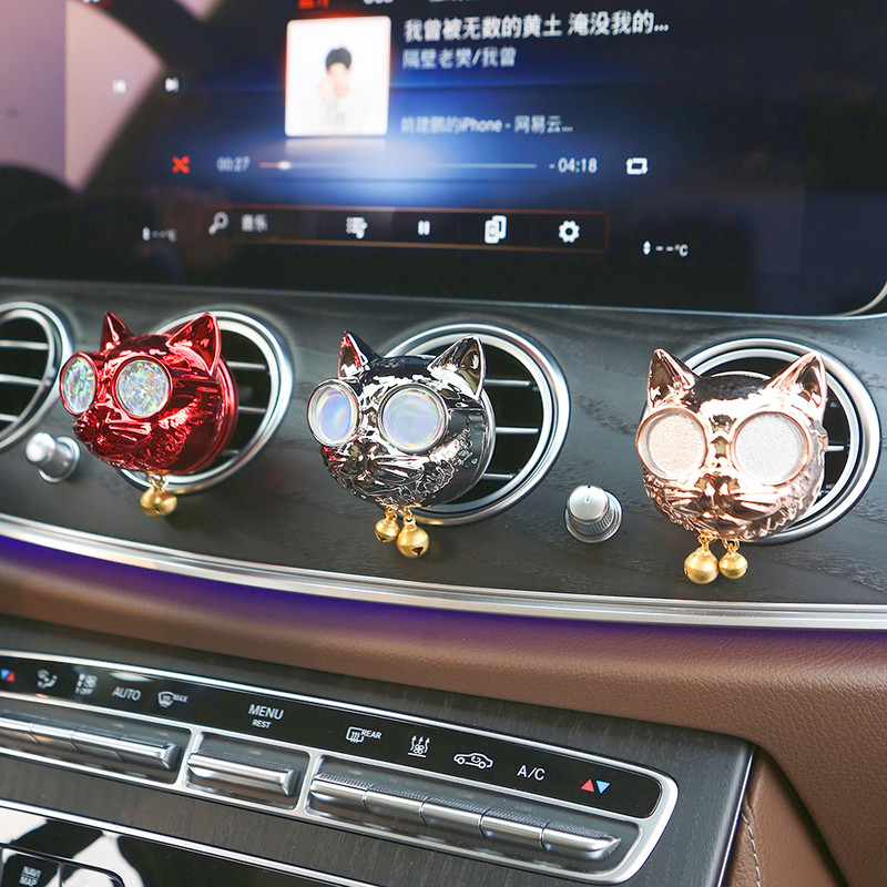 Dodaci za automobile Unutrašnjost automobila Osvježivač zraka Arome Parfem Difuzor mirisa Ventilacijski otvori Mirisi Glava slatke mačke Auto Interior Deco