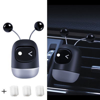 Jauks automašīnas gaisa atsvaidzinātājs radošs mini robots, gaisa ventilācijas klips, smaržas, aromatizējošas ventilācijas izejas Aromterapijas automašīnas salona smaržas