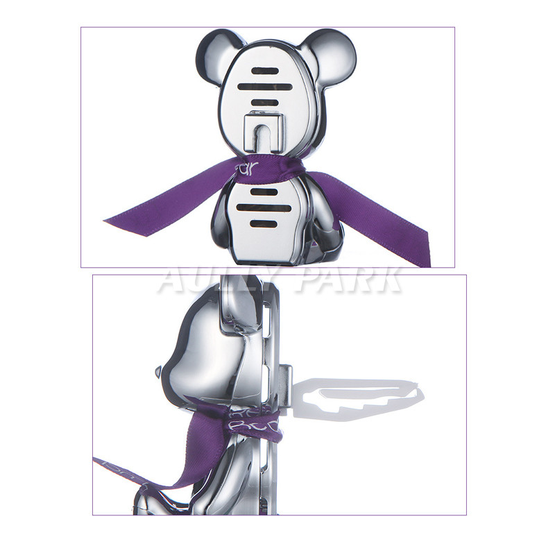 Lucky bear Parfem za automobil Klima uređaj Dekoracija štipaljke za utičnicu Osvježivač zraka za automobil Lovely Cartoon Silver Bear Parfemi za stil automobila