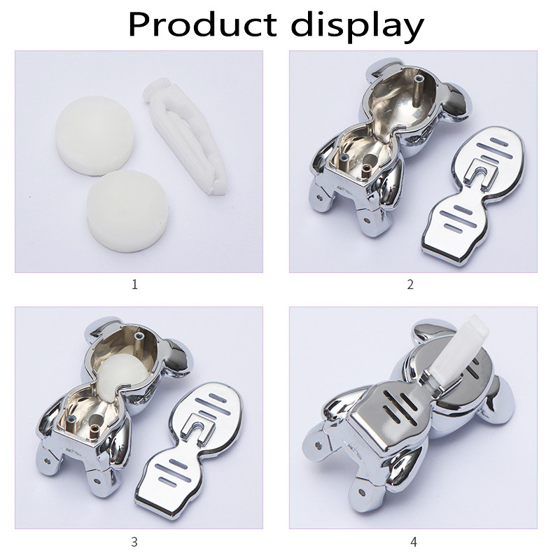 Lucky bear Parfem za automobil Klima uređaj Dekoracija štipaljke za utičnicu Osvježivač zraka za automobil Lovely Cartoon Silver Bear Parfemi za stil automobila