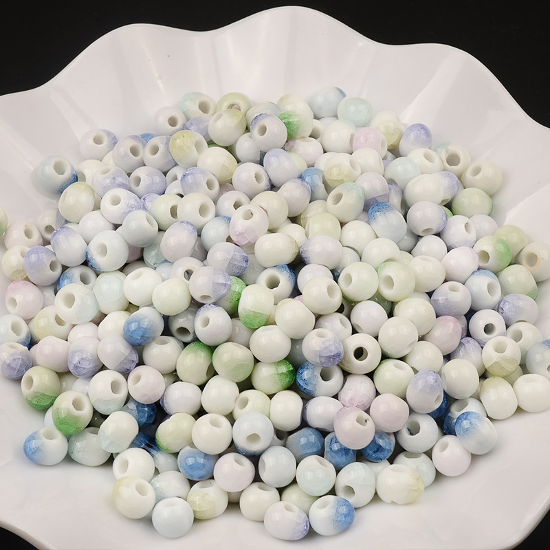 Modne 6 mm 8 mm Ice Crack porculanske perle odstojnik labave keramičke perle šarm ručno rađena/diy narukvica izrada nakita