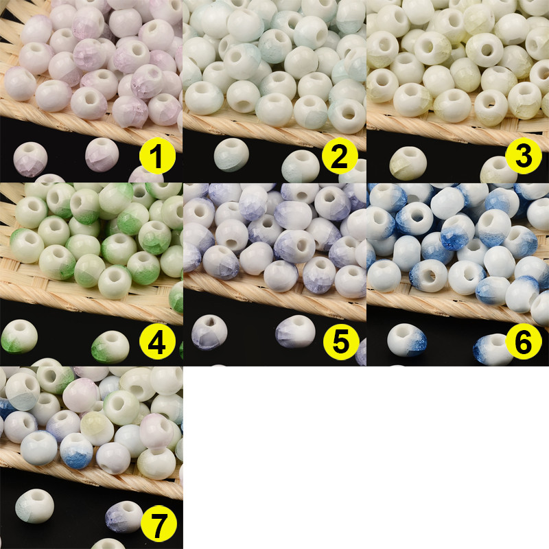 Modne 6 mm 8 mm Ice Crack porculanske perle odstojnik labave keramičke perle šarm ručno rađena/diy narukvica izrada nakita