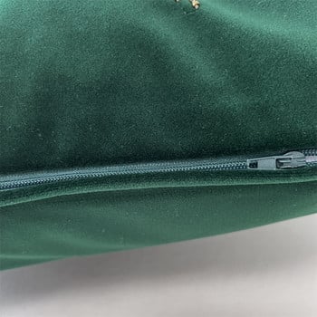 Луксозна бродерия от златни мъниста Домашна декоративна калъфка за възглавница Emerald Throw Калъфка за възглавница от фабрика