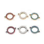 5 komada zlatnih šupljih okruglih kristalnih privjesaka od 15 mm od nehrđajućeg čelika, konektora za narukvicu, obrt za izradu nakita, ručno rađeni nalazi