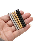 5 komada zlatnih/crnih okruglih privjesaka od nehrđajućeg čelika, 55x5 mm ogrlice od znoja, privjesci za DIY nakit