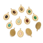 5 komada Zlatne suze od nehrđajućeg čelika Privjesci od prirodnog kamena za žene Ogrlica Izrada nakita Veleprodajni pribor