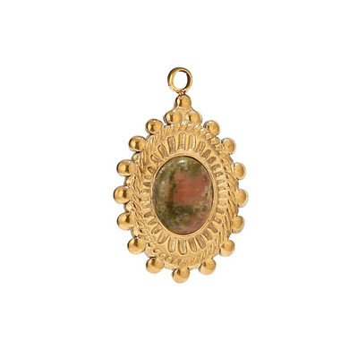 5 komada Zlatne suze od nehrđajućeg čelika Privjesci od prirodnog kamena za žene Ogrlica Izrada nakita Veleprodajni pribor