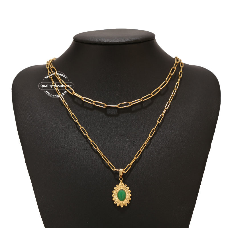 5 komada Zlatne suze od nehrđajućeg čelika Privjesci od prirodnog kamena za žene Ogrlica Izrada nakita Veleprodajni pribor