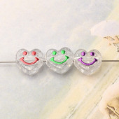 10 mm prozirno lice u obliku srca Smajlić Odstojnik Osmijeh Akrilne perle za izradu nakita DIY Naušnice Narukvice Pribor Rukotvorine