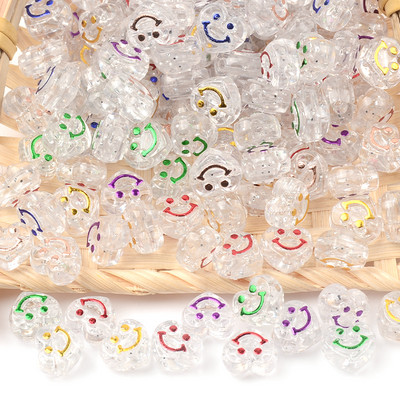 10 mm prozirno lice u obliku srca Smajlić Odstojnik Osmijeh Akrilne perle za izradu nakita DIY Naušnice Narukvice Pribor Rukotvorine