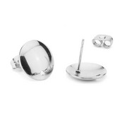 60 τμχ/παρτίδα Θαμπό ασημένιο μπολ Σκουλαρίκια με καρφιά Σκουλαρίκια Ευρήματα Δημοσίευση κοσμημάτων Δημιουργία μοναδικών s Drop Statement Ear Components