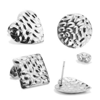 60 бр./лот тъпа сребърна купа, обеци, обеци, изводи за обеци, изработка на бижута, уникални компоненти на ухото