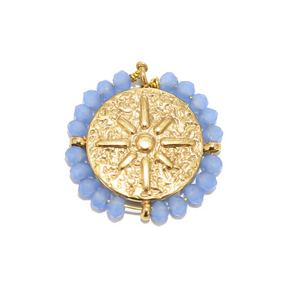 4 τμχ Χειροποίητες κρυστάλλινες χάντρες από ανοξείδωτο ατσάλι Gold North Star Charm μενταγιόν για γυναίκες Κολιέ κοσμήματα Δημιουργία δώρου