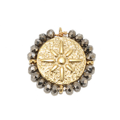 4 τμχ Χειροποίητες κρυστάλλινες χάντρες από ανοξείδωτο ατσάλι Gold North Star Charm μενταγιόν για γυναίκες Κολιέ κοσμήματα Δημιουργία δώρου