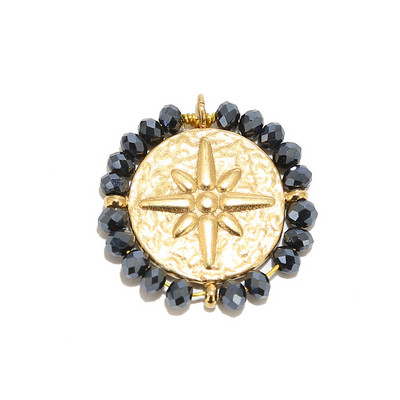 4 τμχ Χειροποίητες κρυστάλλινες χάντρες από ανοξείδωτο ατσάλι Gold North Star Charm μενταγιόν για γυναίκες Κολιέ κοσμήματα Δημιουργία δώρου