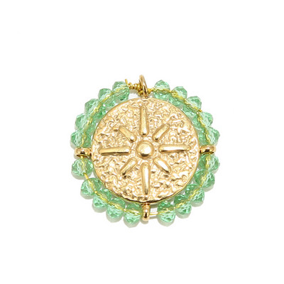 4 τμχ Χειροποίητες κρυστάλλινες χάντρες από ανοξείδωτο ατσάλι Gold North Star Charm μενταγιόν για γυναίκες Κολιέ κοσμήματα Δημιουργία δώρου