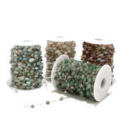 1M ručno izrađeni satelitski lančići od nepravilnog dragog kamenja od nehrđajućeg čelika Lanci od perli od amazonita za nalaze za izradu nakita „uradi sam“