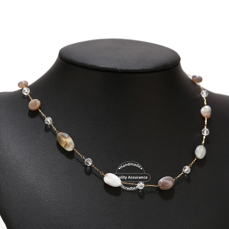 1M ručno izrađeni satelitski lančići od nepravilnog dragog kamenja od nehrđajućeg čelika Lanci od perli od amazonita za nalaze za izradu nakita „uradi sam“