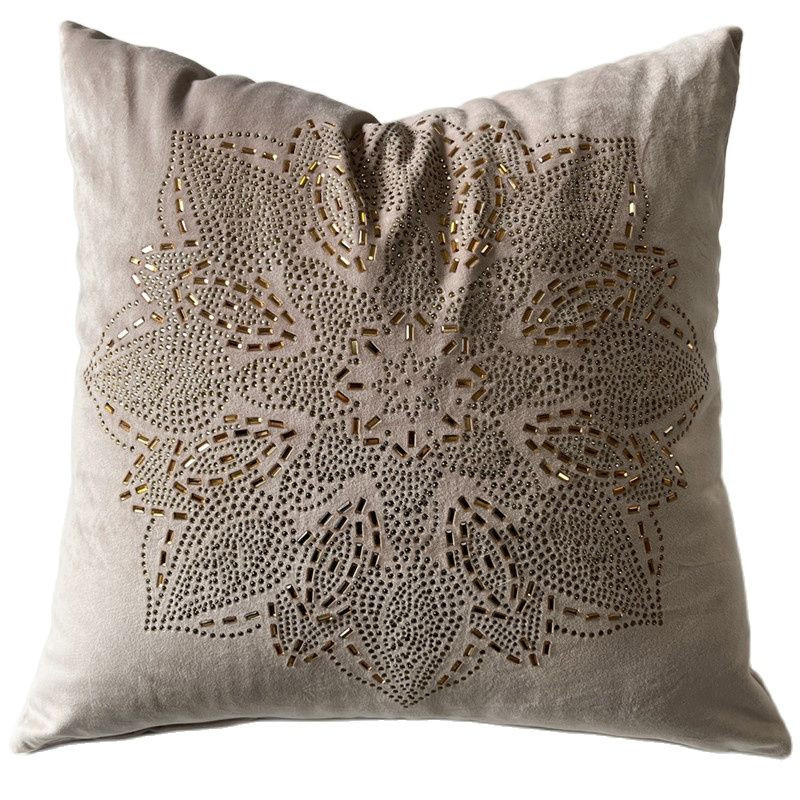 Διακοσμητικό κάλυμμα μαξιλαριού σπιτιού με στρας πολυτελείας Διακοσμητικό μαξιλαροθήκη ζεστού τρυπήματος από το εργοστάσιο