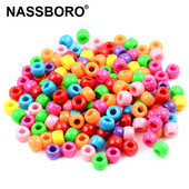Akrilne perle mješovitih boja, labave razmaknice, veleprodaja za dječje darove, izrada nakita, pribor za narukvice, DIY pribor