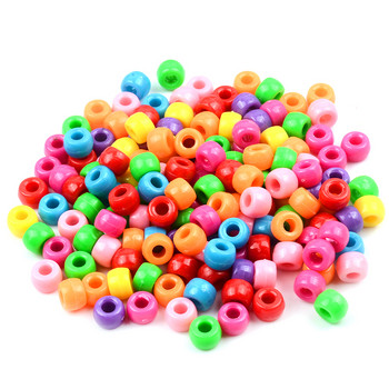 Μικτό χρώμα ακρυλικές χάντρες Loose spacer beads Χονδρική για παιδικά δώρο Κοσμήματα κατασκευή βραχιολιών Αξεσουάρ Προμήθειες DIY