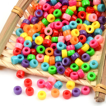 Μικτό χρώμα ακρυλικές χάντρες Loose spacer beads Χονδρική για παιδικά δώρο Κοσμήματα κατασκευή βραχιολιών Αξεσουάρ Προμήθειες DIY
