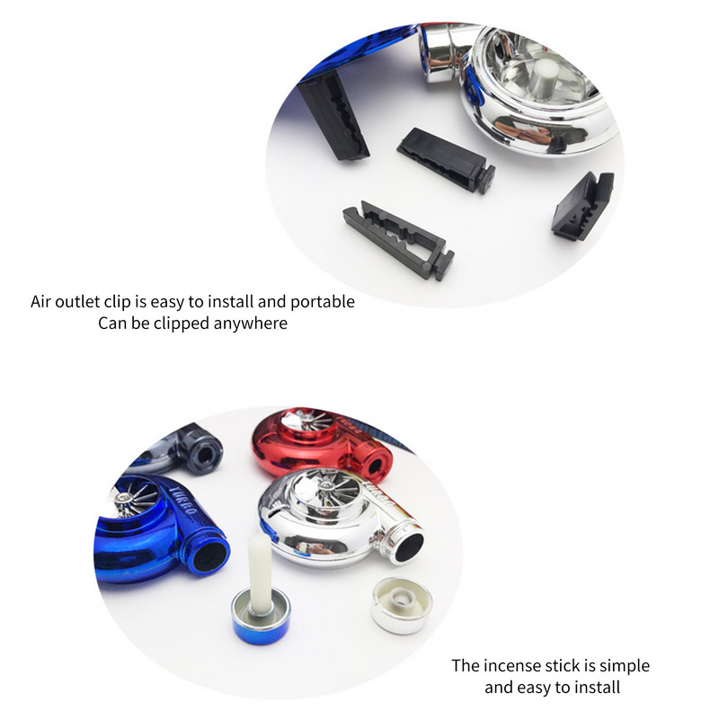 Odorizant pentru mașină Difuzor de aerisire pentru aerisire, decor auto în stil turbină Cel mai bun cadou pentru odorizant pentru iubitorii și pasionații de mașini