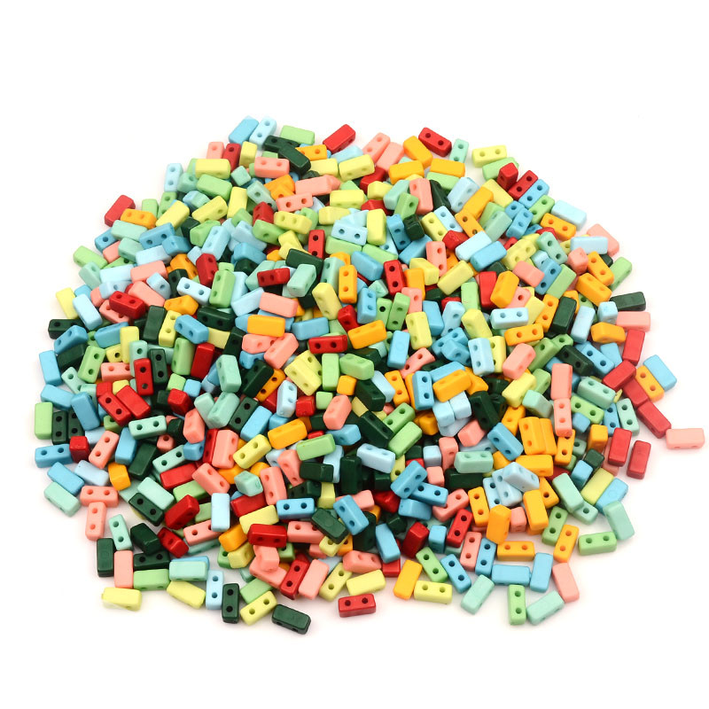 Šarene jednobojne pravokutne akrilne perle, kvadratne labave razmaknice za izradu nakita, ručno rađena diy narukvica, ogrlica