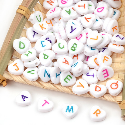 50 kom/lot 12 mm šarene akrilne labave razmaknice u obliku srca za izradu nakita DIY pribor