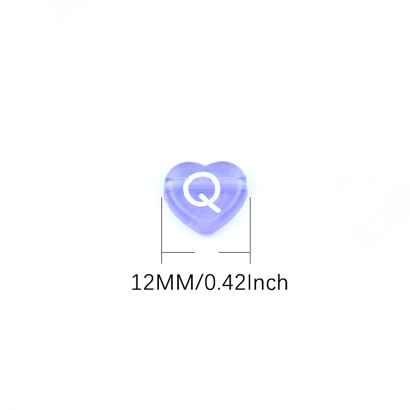 50 kom/lot 12 mm šarene akrilne labave razmaknice u obliku srca za izradu nakita DIY pribor