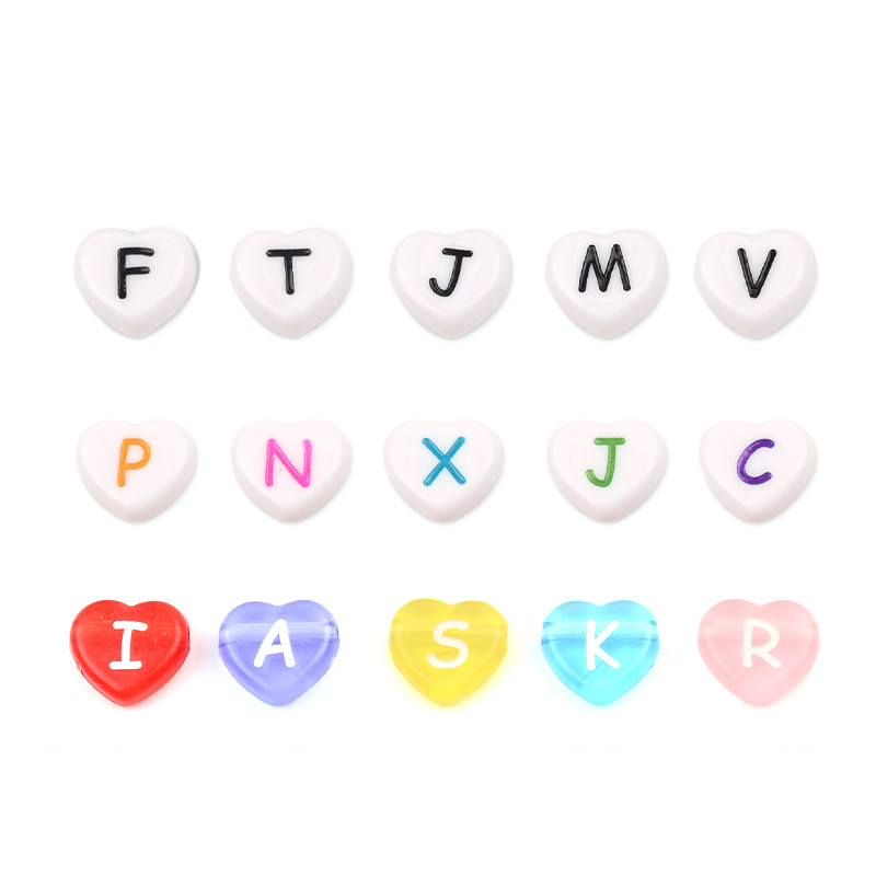 50 kom/lot 12 mm šarene akrilne labave razmaknice u obliku srca za izradu nakita DIY pribor