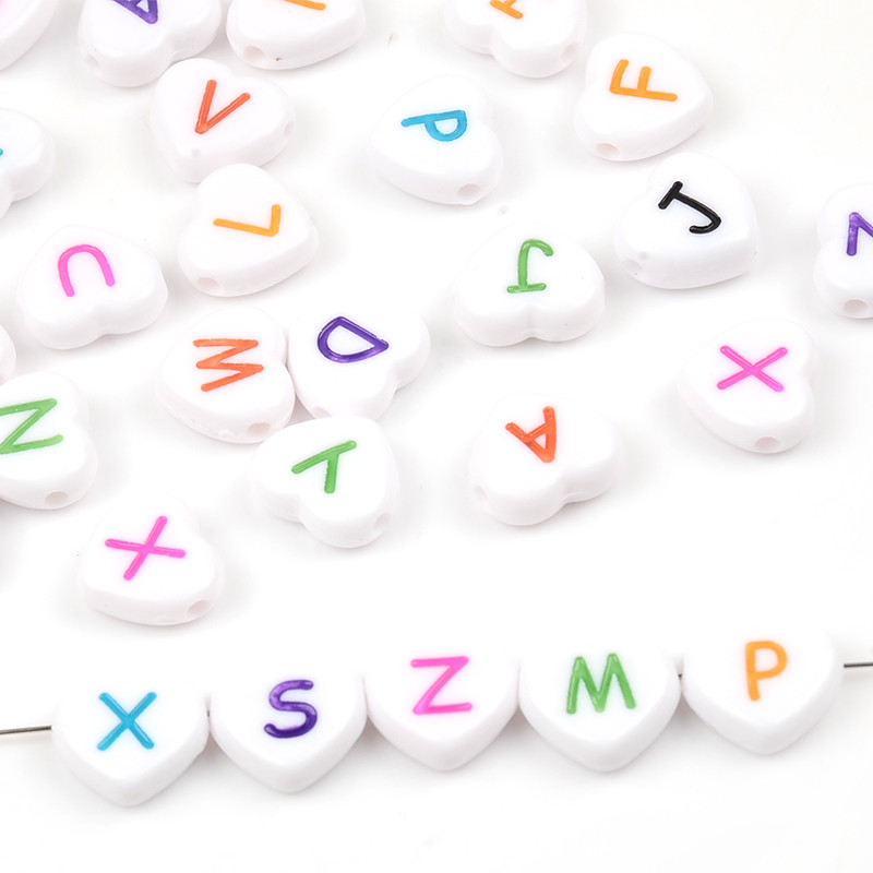 50 kom/lot 12 mm šarene akrilne labave razmaknice u obliku srca za izradu nakita DIY pribor