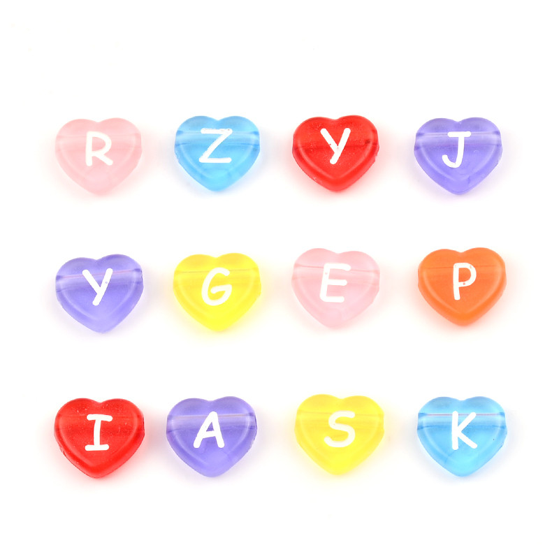 50 kom/lot 12 mm šarene akrilne labave razmaknice u obliku srca za izradu nakita DIY pribor