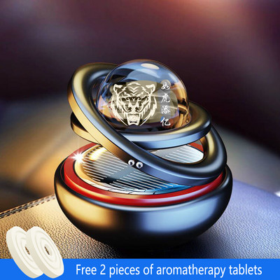 Päikeseenergiaga pöörlev auto õhuvärskendaja auto parfüümid interjööri tarvikud meeste ja naiste originaalsed aroomihajuti lõhnakaunistused