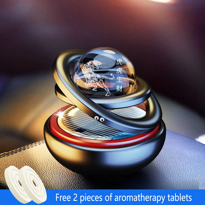 Päikeseenergiaga pöörlev auto õhuvärskendaja auto parfüümid interjööri tarvikud meeste ja naiste originaalsed aroomihajuti lõhnakaunistused