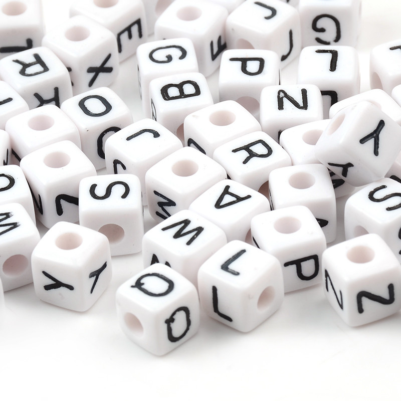 Akrilne perle s velikom rupom od 10 mm, četvrtaste kocke, labave odstojne perle za izradu nakita. Diy narukvica, ogrlica, šarm, dodaci