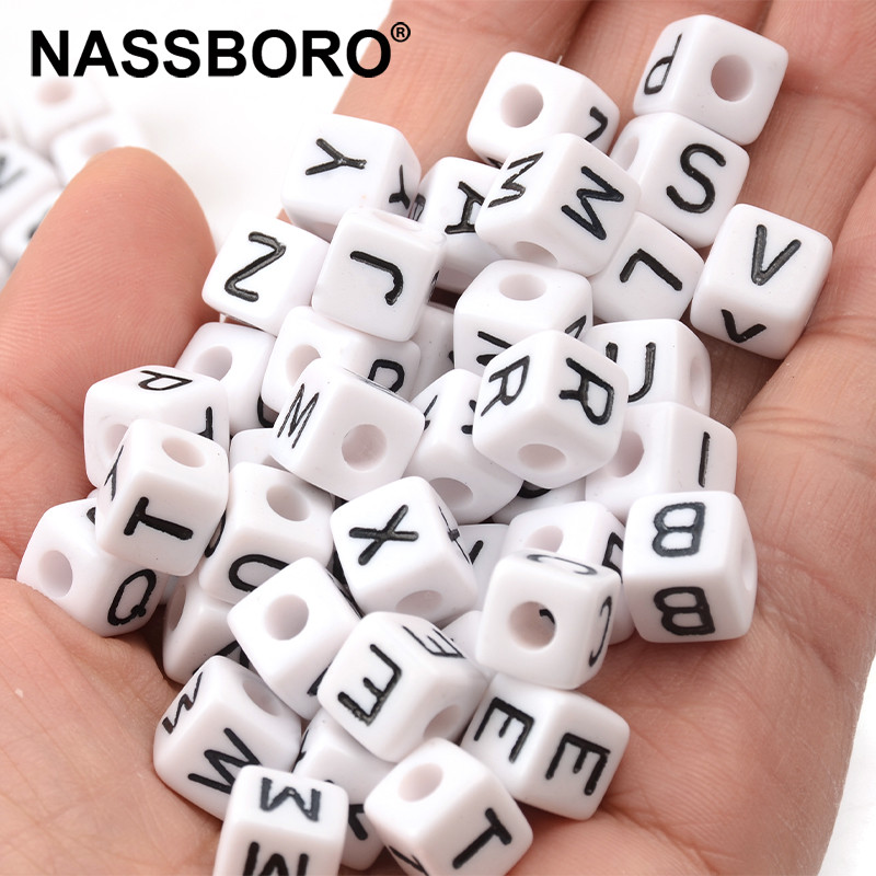 Akrilne perle s velikom rupom od 10 mm, četvrtaste kocke, labave odstojne perle za izradu nakita. Diy narukvica, ogrlica, šarm, dodaci