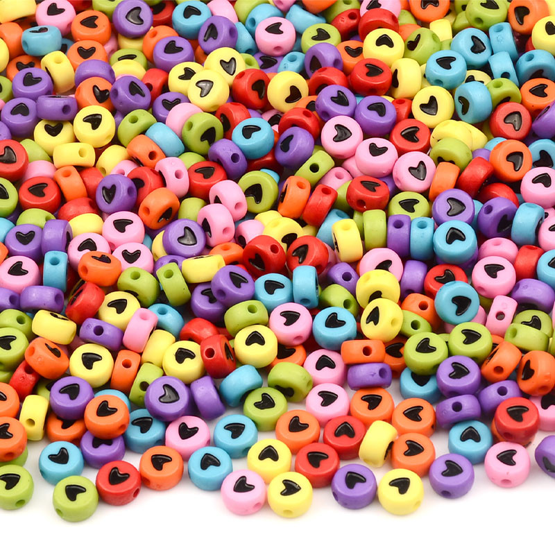 100 kom/lot 4 x 7 mm jednobojne akrilne crne perle u obliku srca za izradu nakita, labave razmaknice, ogrlica, narukvica DIY