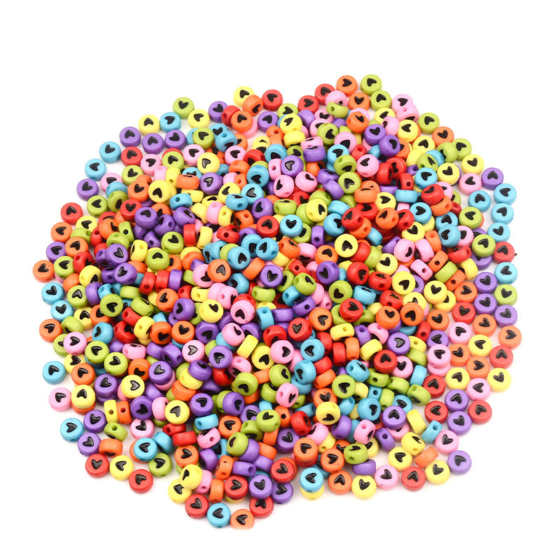 100 kom/lot 4 x 7 mm jednobojne akrilne crne perle u obliku srca za izradu nakita, labave razmaknice, ogrlica, narukvica DIY