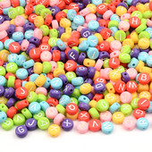 100 kom/lot Jednobojne akrilne perle Šarene perle sa slovima za izradu nakita DIY dodaci Narukvica Ogrlica Veleprodaja