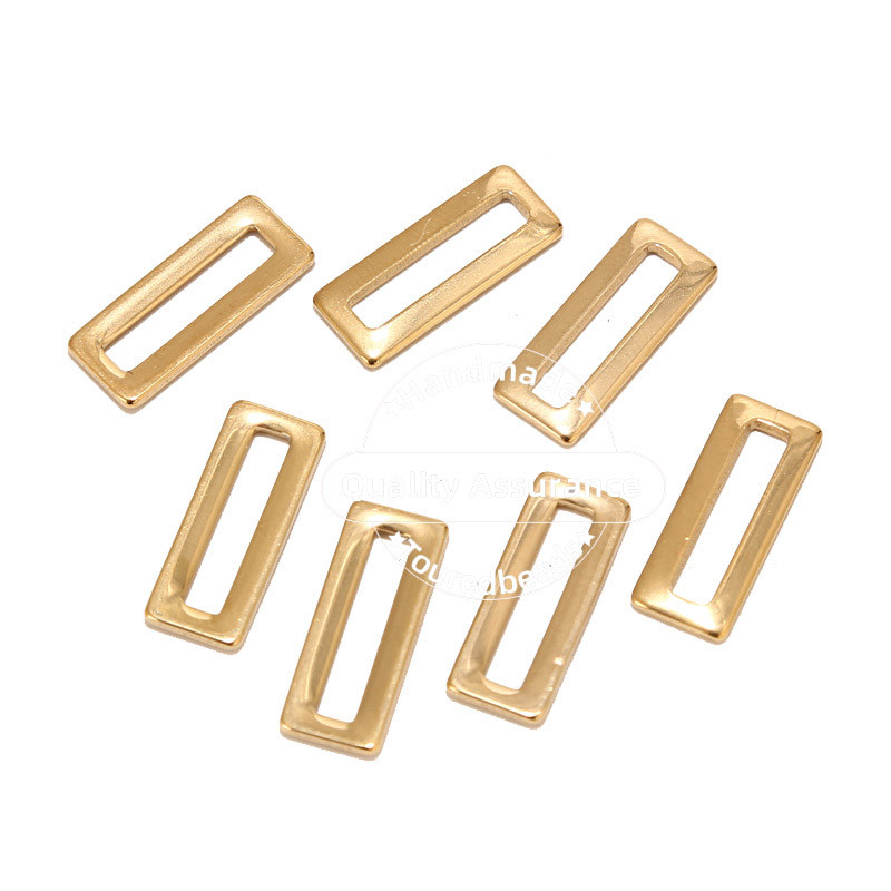 20Pcs/lot Zlatni geometrijski konektor od nehrđajućeg čelika Četverokutni privjesci za spajalice za DIY pribor za izradu nakita