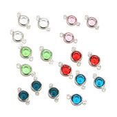 10 KOM od nehrđajućeg čelika, tupi srebrni kristalni kamenčići, konektor, dragi kamen, šarm, kuglice, nalazi za izradu nakita, rukotvorine