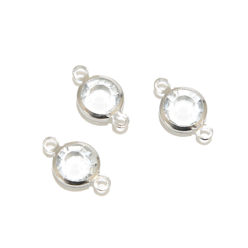 10 KOM od nehrđajućeg čelika, tupi srebrni kristalni kamenčići, konektor, dragi kamen, šarm, kuglice, nalazi za izradu nakita, rukotvorine