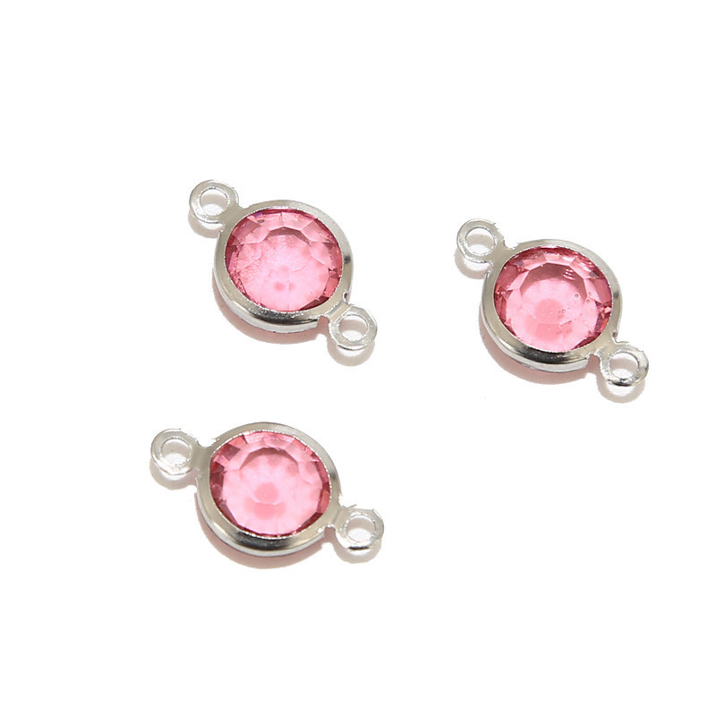 10 KOM od nehrđajućeg čelika, tupi srebrni kristalni kamenčići, konektor, dragi kamen, šarm, kuglice, nalazi za izradu nakita, rukotvorine