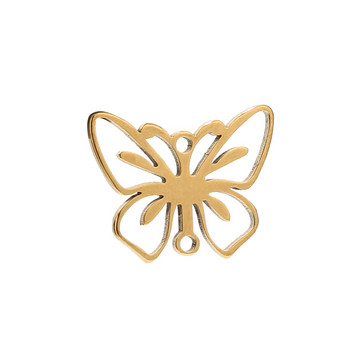 20 τμχ Ανοξείδωτα κουφώματα πεταλούδας χρυσά κούφια σύνδεσμοι για γυναικεία κολιέ κατασκευή βραχιολιών